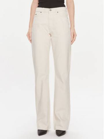 Calvin Klein Джинси Mid Rise Relax Bootcut Ecru K20K206308 Білий Slim Fit Calvin Klein Джинси Mid Rise Relax Bootcut Ecru K20K206308 Білий Slim Fit