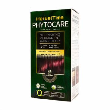 Безаммиачная краска для волос Herbal Time Phytocare Permanent Hair Color 4R Темная вишня, 125 мл Безаммиачная краска для волос Herbal Time Phytocare Permanent Hair Color 4R Темная вишня, 125 мл