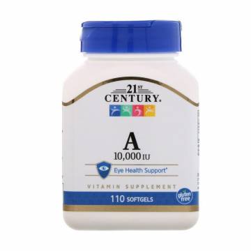 Витамин А 21st Century Vitamin A, 3000 мкг, 110 капсул Витамин А 21st Century Vitamin A, 3000 мкг, 110 капсул