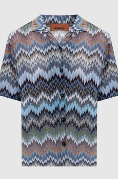 Рубашка с короткими рукавами в узоре