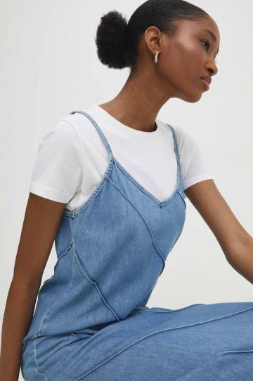 Джинсовое платье Answear Lab maxi расклешённая Джинсовое платье Answear Lab maxi расклешённая