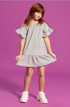 Сукня babydoll з квітковим візерунком - кремовий