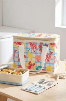 Термоізоляційна сумка з харчовим мотивом - різнобарвний