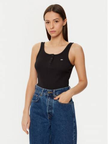 Tommy Jeans Топ DW0DW19492 Чорний Slim Fit Tommy Jeans Топ DW0DW19492 Чорний Slim Fit
