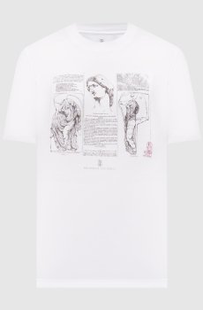 Белая футболка с принтом