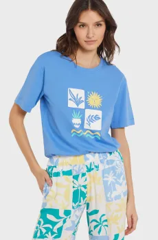 Женская голубая футболка GAB Голубой M Etam 6545595