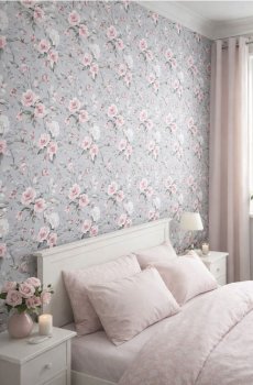 Самоклейні шпалери з квітковим мотивом - різнобарвний