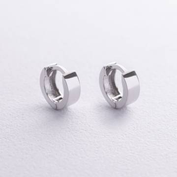 Серьги - кольца в белом золоте mini с08820 Серьги - кольца в белом золоте mini с08820