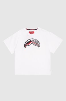 Детская белая футболка Sketch Shark