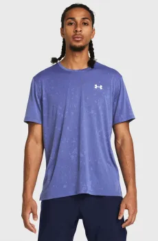 Мужская фиолетовая футболка UA LAUNCH SPLATTER SS Фиолетовый S Under Armour 1382586-561