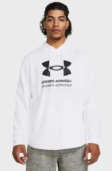 Мужское белое худи UA Rival Terry Graphic Hood Белый M Under Armour 1386047-100