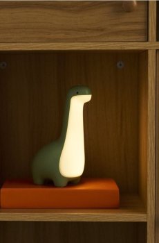 Дитяча LED нічна лампа у формі динозавра - світло-зелений