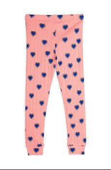 Детские хлопковые леггинсы Mini Rodini Outlined hearts