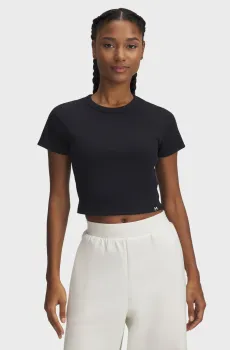 Женская черная футболка UA Rival Rib Baby Tee Черный XL Under Armour 6000264-001