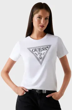 Женская белая футболка Белый M Guess W5BI18.I3Z14;G011
