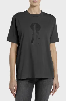 Женская черная футболка Черный XXS Replay W3379G.000.22658D