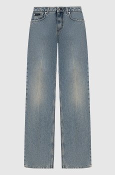 Синие джинсы с логотип патч