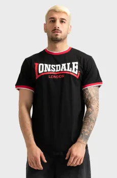 Мужская черная футболка GAYDON Черный XL Lonsdale 118012