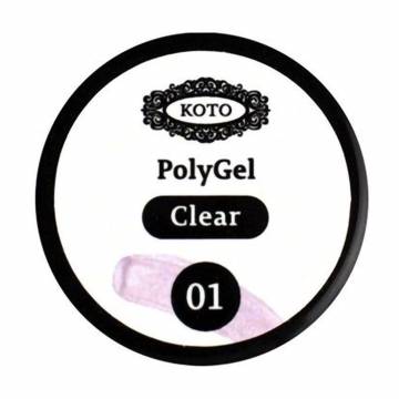 Полигель для наращивания ногтей KOTO PolyGel 01 Clear, 5 мл Полигель для наращивания ногтей KOTO PolyGel 01 Clear, 5 мл