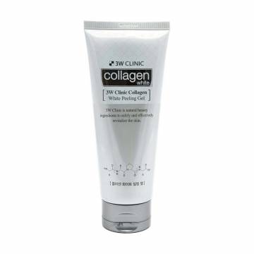Осветляющий пилинг-гель для лица 3W Clinic Collagen White Peeling Gel, 180 мл Осветляющий пилинг-гель для лица 3W Clinic Collagen White Peeling Gel, 180 мл