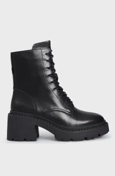 Женские черные кожаные ботильоны Nolina Черный 38 PRPY PRFDS2339W