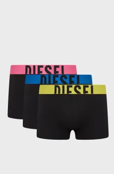 Мужские черные боксеры (3 шт) DAMIEN-D-POP Черный L Diesel A17580 0HJBW