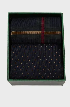 Женские темно-синие носки с узором (2 пары) CHECK AND DOT SOCKS 2-PACK GB Синий 39-41 Gant 4960245