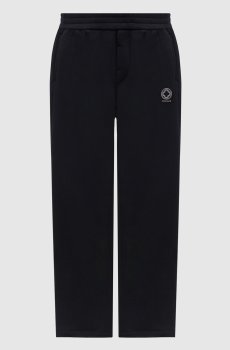 Синие спортивные брюки с логотипом