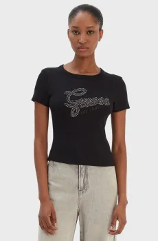 Женская черная футболка Черный L Guess W6RI22.KA0H1;JBLK