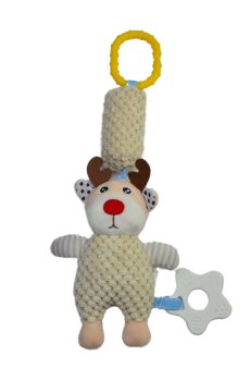 Мягкая игрушка-погремушка Lindo Олень, с рождения, 36*12*5 см (F 1015)