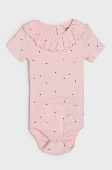 Бавовняне боді - пастельний рожевий