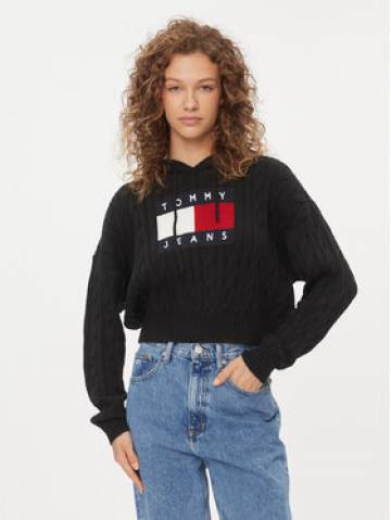Tommy Jeans Светр Center Flag DW0DW16528 Чорний Regular Fit Tommy Jeans Светр Center Flag DW0DW16528 Чорний Regular Fit