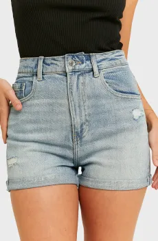 Женские голубые джинсовые шорты Голубой 36 Tally Weijl SSHDEMOMIC