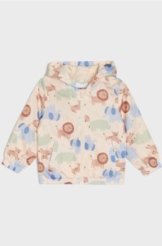 Легка куртка-вітровка з капюшоном - кремовий