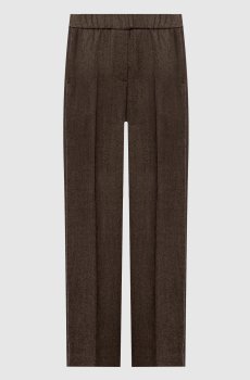 Коричневые брюки из шерсти