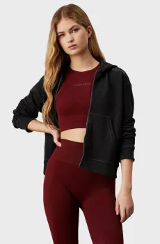 Женское черное худи ZIP THROUGH Черный XS Calvin Klein 00GWF4J401