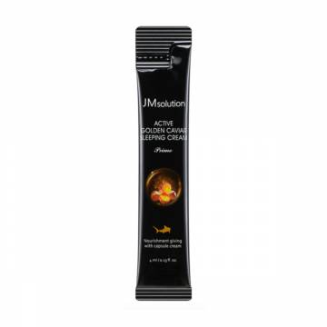 Ночной крем для лица JMsolution Active Golden Caviar Sleeping Cream с экстрактом икры и золотом, 4 мл Ночной крем для лица JMsolution Active Golden Caviar Sleeping Cream с экстрактом икры и золотом, 4 мл