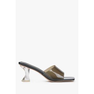 Вінілові мюлі чорні Estro ER00113318