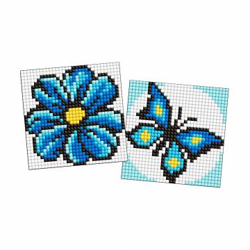 Алмазная мозаика Ideyka Синий цвет, на магнитной основе, 9*9 см, 2 шт (AMG1062)