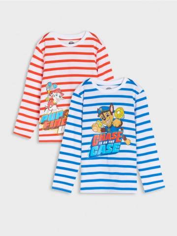 Набір з 2 футболок з довгим рукавом PAW Patrol - різнобарвний Набір з 2 футболок з довгим рукавом PAW Patrol - різнобарвний