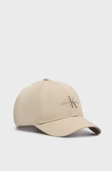 Женская бежевая кепка MONO LOGO EMBRO CAP Бежевый ONESIZE Calvin Klein K60K612317