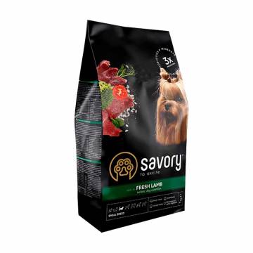 Сухой корм для собак малых пород Savory Small Breeds Fresh Lamb со свежим мясом ягненка, 1 кг Сухой корм для собак малых пород Savory Small Breeds Fresh Lamb со свежим мясом ягненка, 1 кг