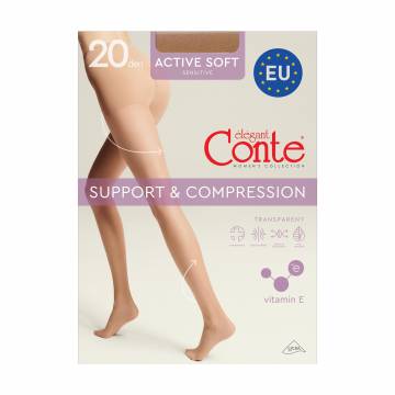 Колготки женские Conte elegant Active Soft с шортиками, 20 DEN, Mocca, размер 3 Колготки женские Conte elegant Active Soft с шортиками, 20 DEN, Mocca, размер 3