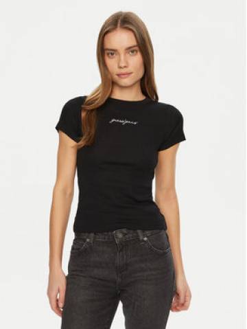 Guess Jeans Футболка W5RI57 KA0H1 Чорний Slim Fit Guess Jeans Футболка W5RI57 KA0H1 Чорний Slim Fit
