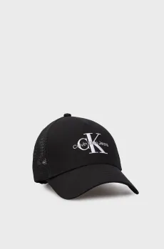 Мужская черная кепка MONOLOGO 5 Черный ONESIZE Calvin Klein LV04G5065G