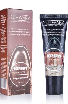 Крем для обуви SCHWARZ с аппликатором, коричневый, 75 мл