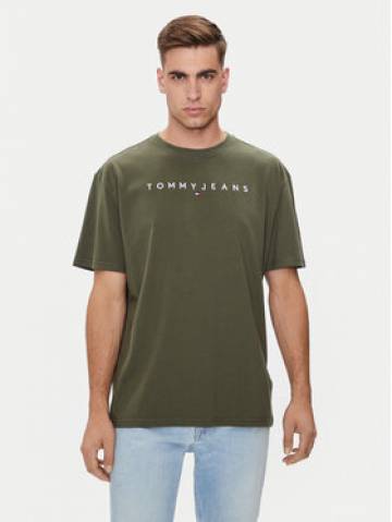 Tommy Jeans Футболка Linear Logo DM0DM17993 Зелений Regular Fit Tommy Jeans Футболка Linear Logo DM0DM17993 Зелений Regular Fit