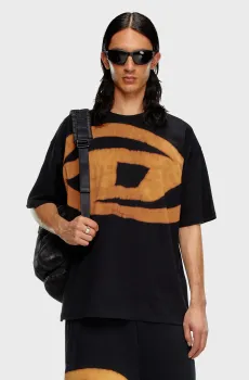 Мужская черная футболка T-BOXT-BLEACH Черный XXL Diesel A14872 0QKAS