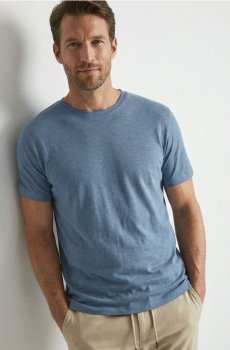 Бавовняна футболка з коротким рукавом - синій