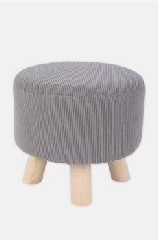 Круглий пуф - сірий